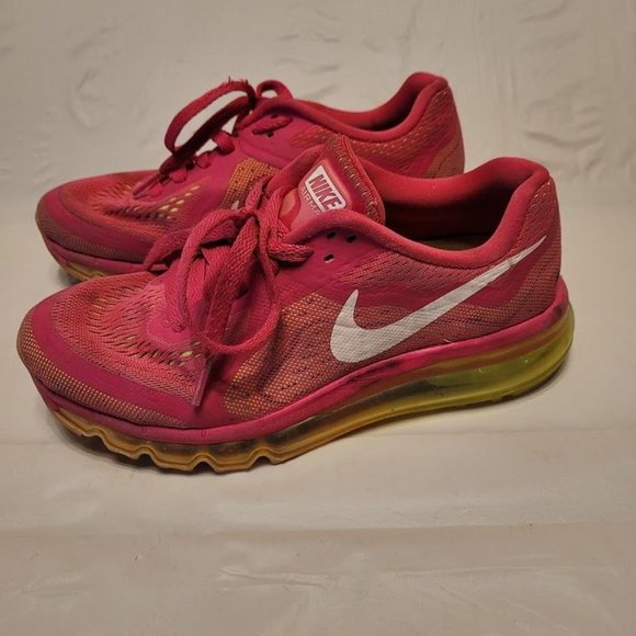 Nike 2013 Air Max Pink Yellow Ladies Running Shoes 621078-687 Women's US Size 7 - Picture 6 of 11